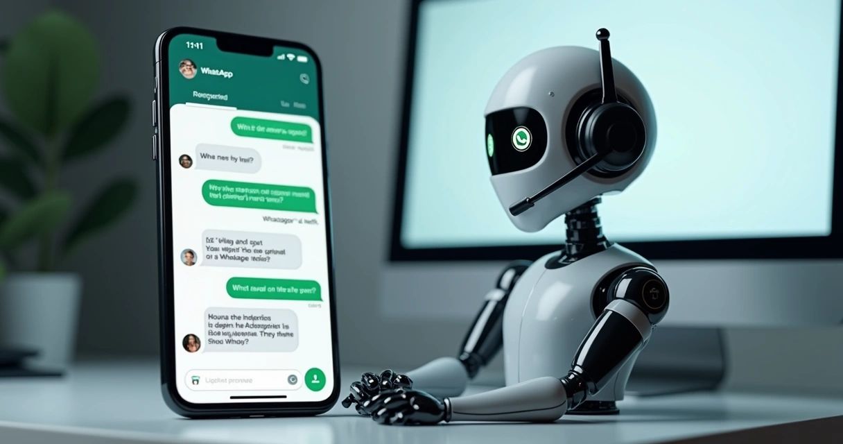 Chatbot de IA atendendo clientes no WhatsApp 