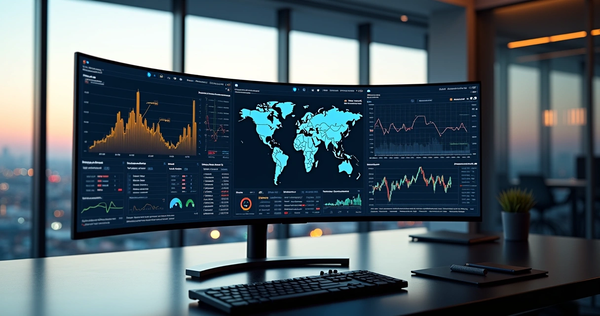 AI-powered commodity trading dashboard mixing data and physical market logistics 