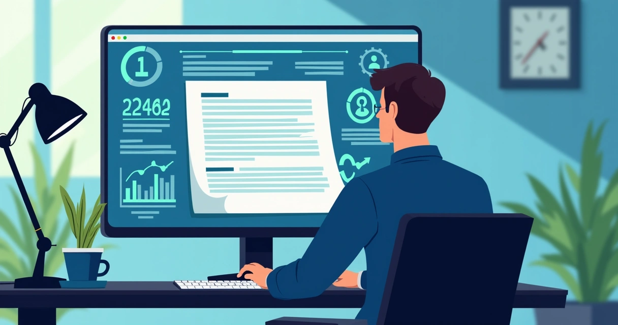 AI analyzing business contract