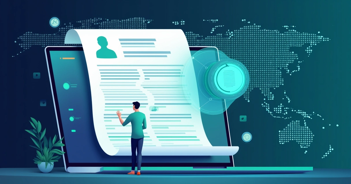Dashboard with AI analyzing contract terms and risks 