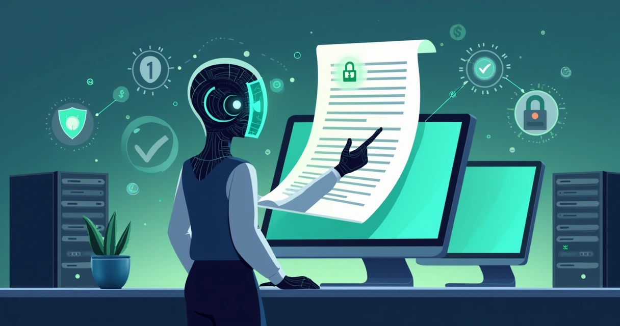 AI analyzing contract for security risks 