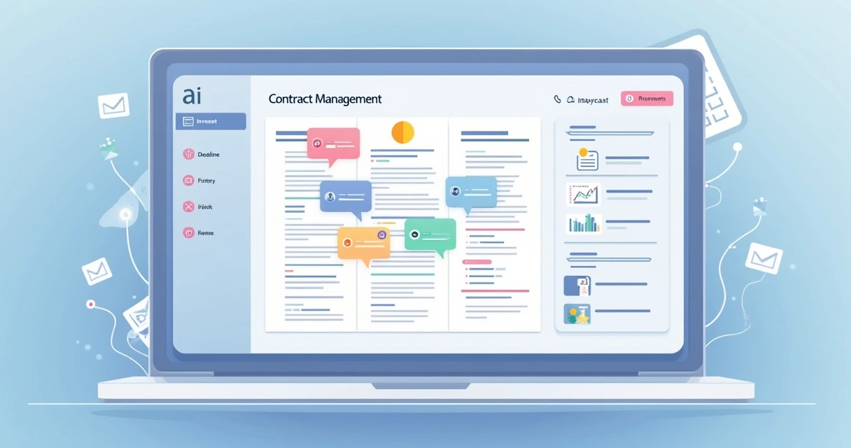 AI contract management dashboard with contract alerts