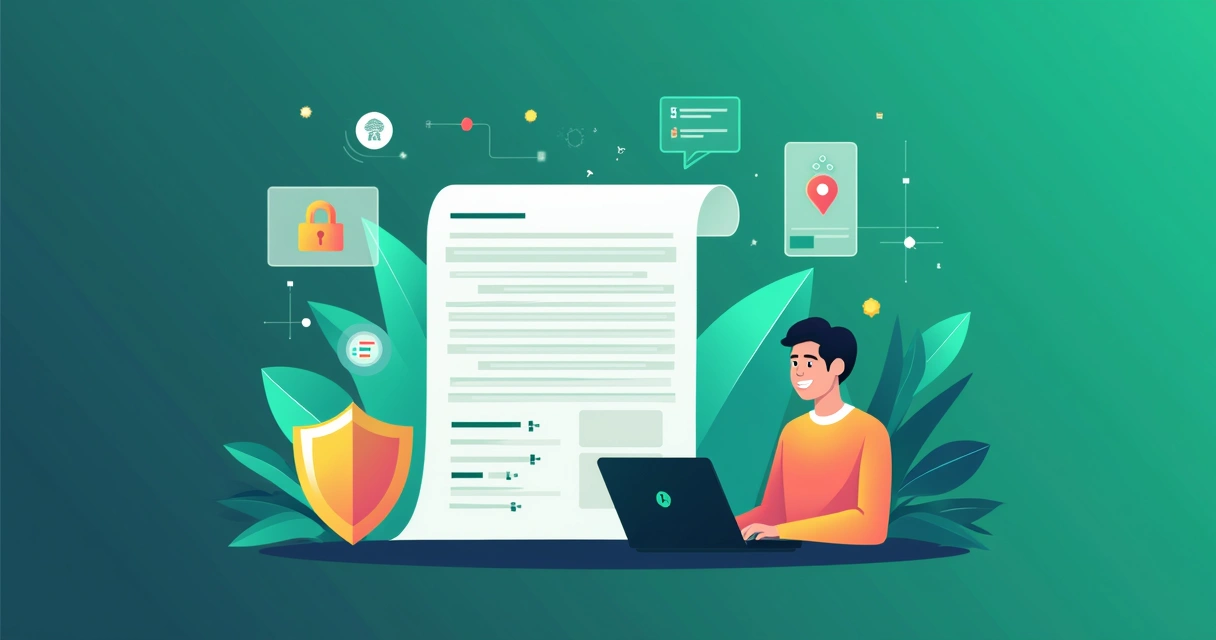 AI-powered security checking a digital contract for risks and approval