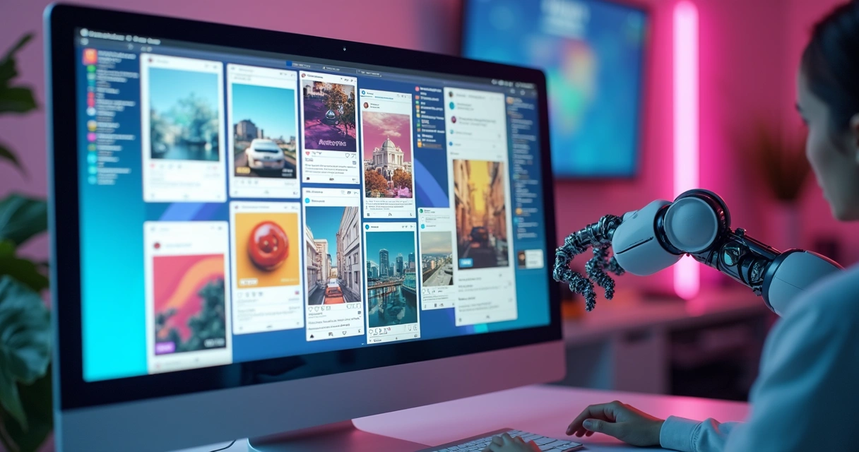 AI interface designing multiple Instagram ad creatives