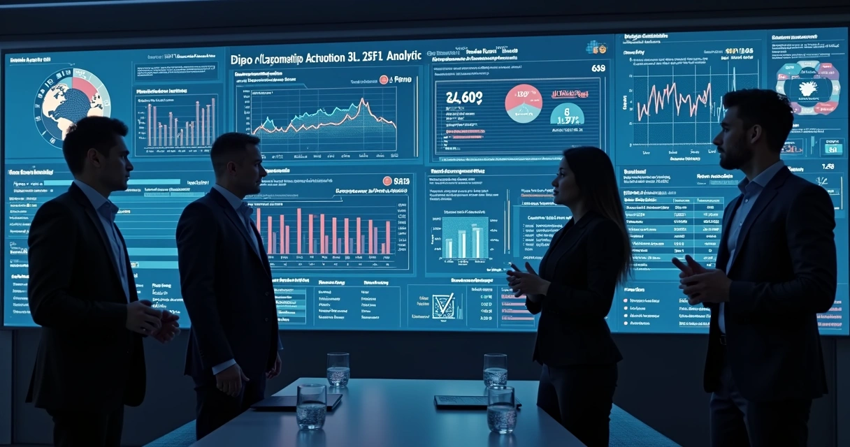 AI-powered dashboard showing risk factors and predictive analytics 