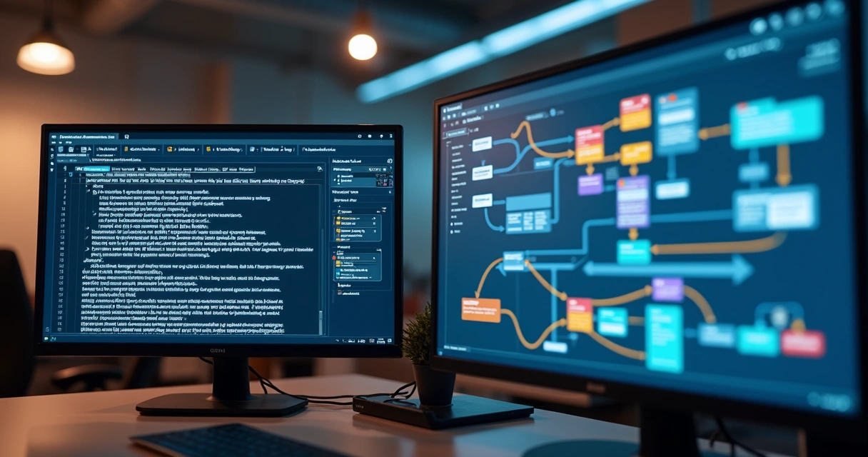 IA transformando texto em diagrama visual 
