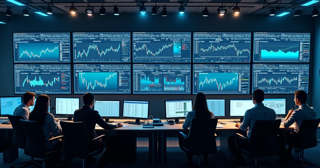 Digital treasury dashboard with risk analytics and market exposure graphs