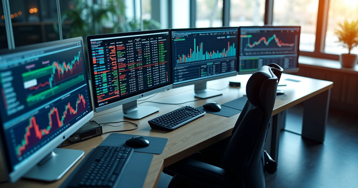 Modern digital treasury dashboard with real-time market stress test scenarios, graphs, and risk metrics. 