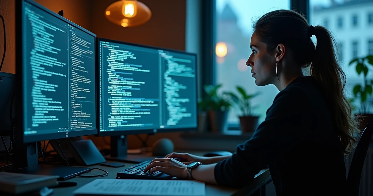 AI engineer working on deep learning project 