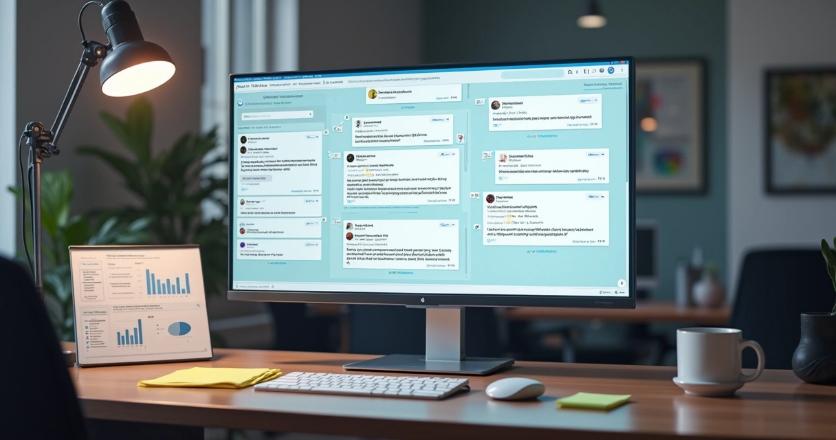 Monitor showing AI-generated brand mentions