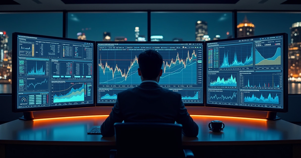 Digital treasury dashboard visualizing AI hedging and commodity risk analytics 