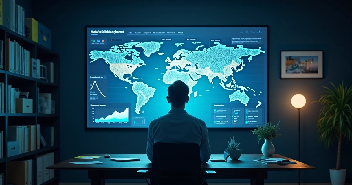 AI dashboard managing international mobility for a business 