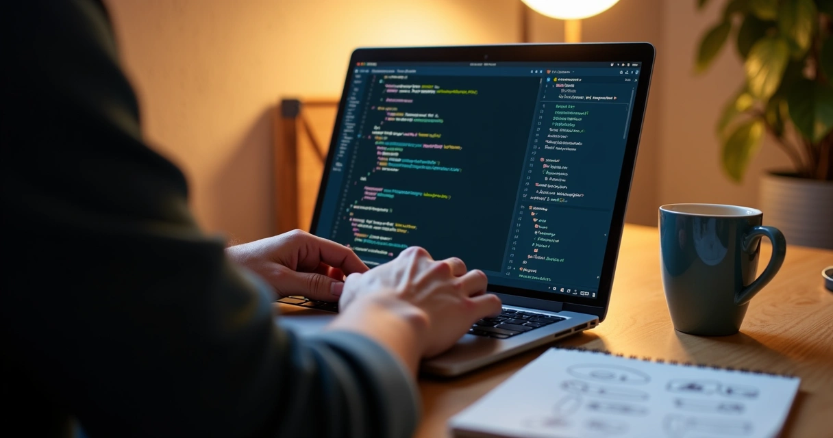 Code editor displaying AI integration section on computer screen 