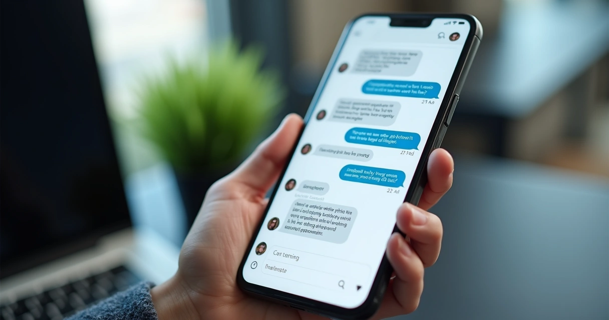 AI chatbot on mobile screen in a clean interface