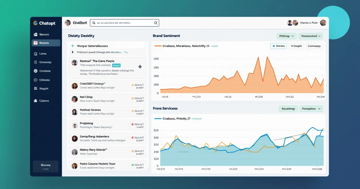 AI reputation monitoring dashboard with brand insights
