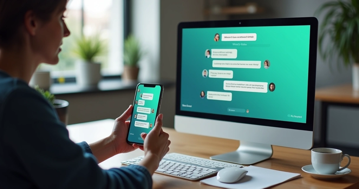 AI sales agent chatting with customer via multiple channels 