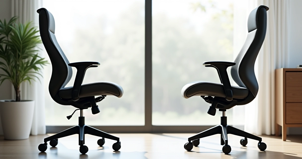 Demonstração do ajuste de inclinação e profundidade em cadeira ergonômica 