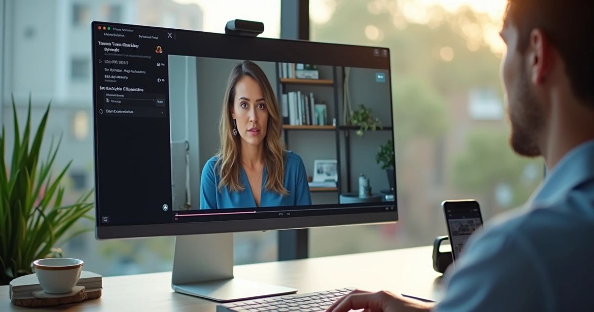 Tela mostrando adaptação suave de vídeo horizontal para formato vertical 