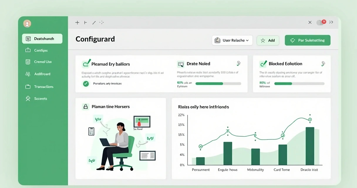 Configuração de antifraude com gráficos de bloqueio e painel simplificado 