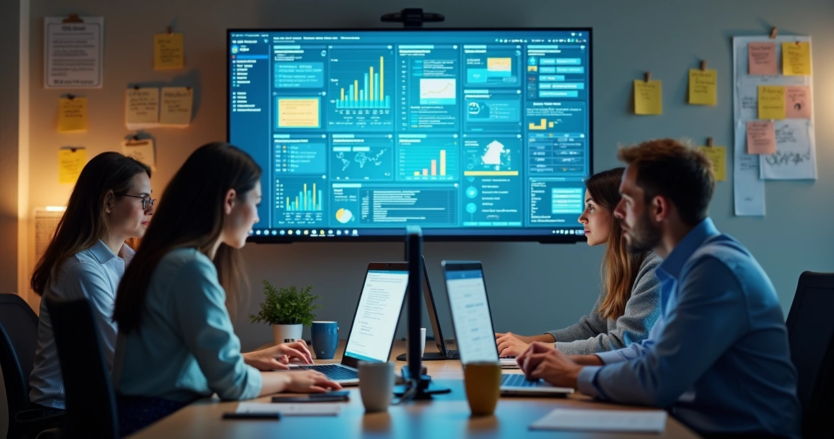 Equipe de TI realizando ajustes em painel de automação 