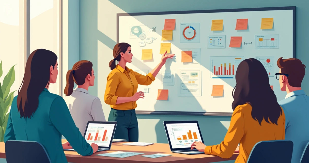 Time ajustando processos a partir de feedbacks visuais