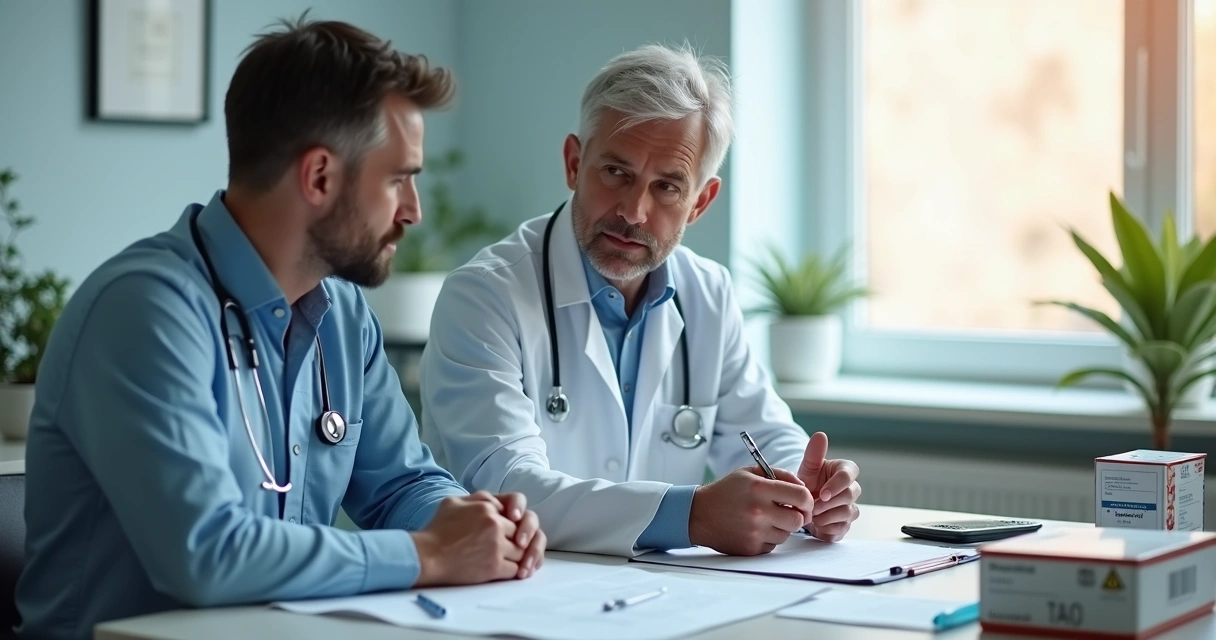 Consulta médica para ajuste de tratamento combinado 