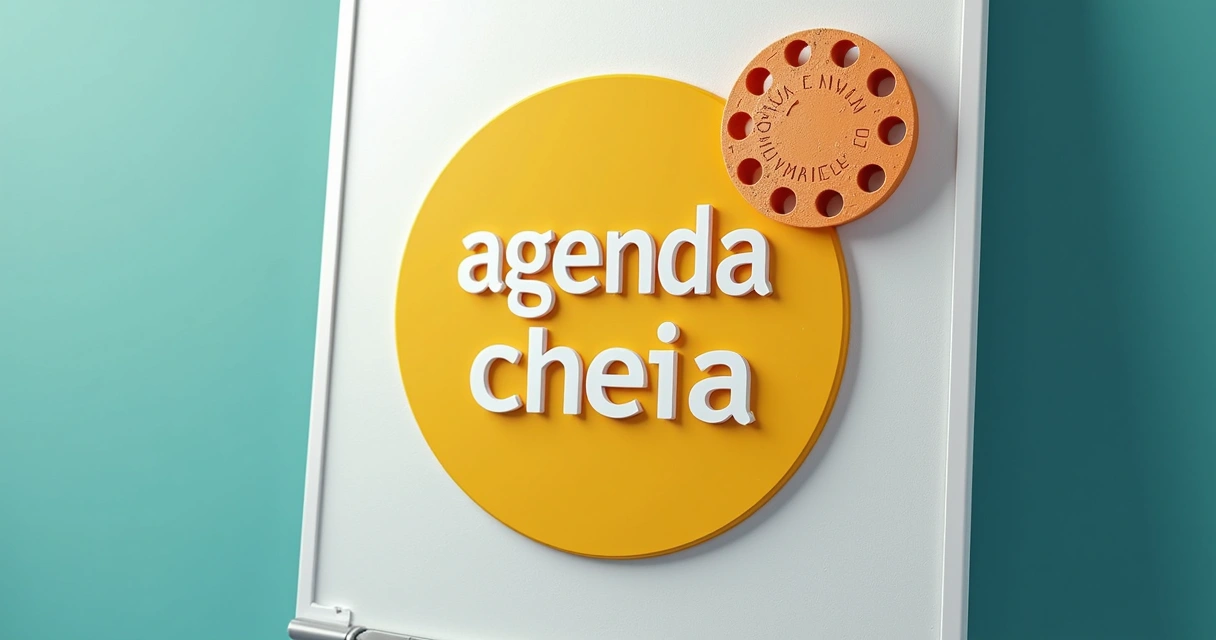Aviso visual de alerta para promessa de agenda cheia 