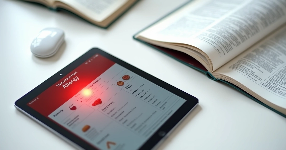 Sistema digital de nutrição mostra alerta de alergia alimentar no prontuário