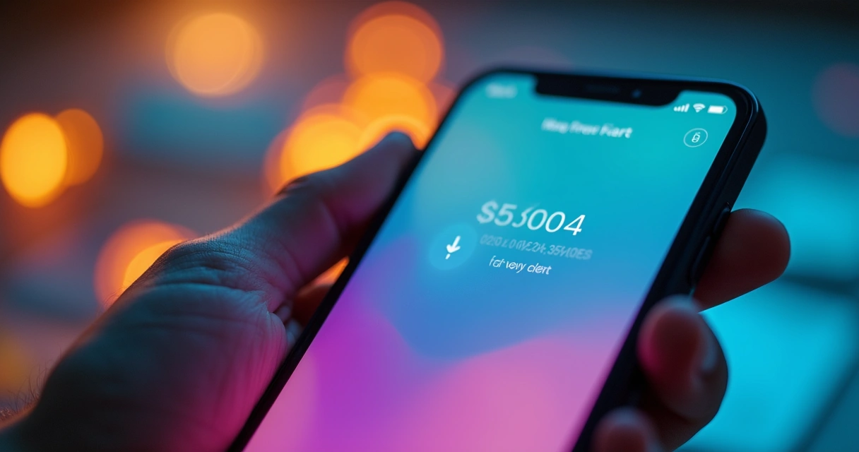 Tela de celular exibindo alerta de aplicativos de finanças