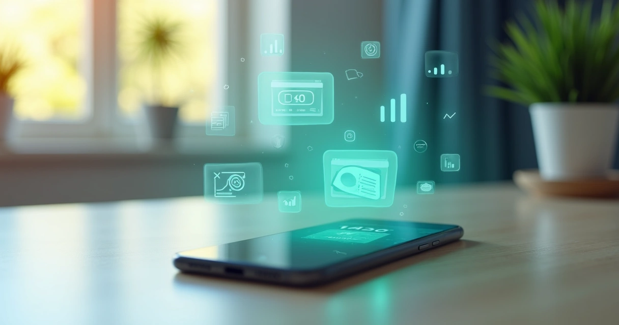 Celular exibindo notificação de alerta financeiro com ícone de dinheiro 