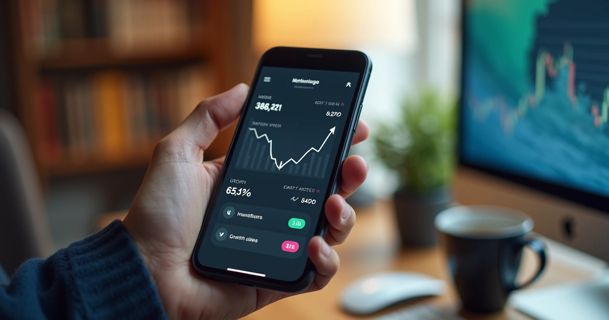 Notificação em smartphone de atualização de métrica de vendas 
