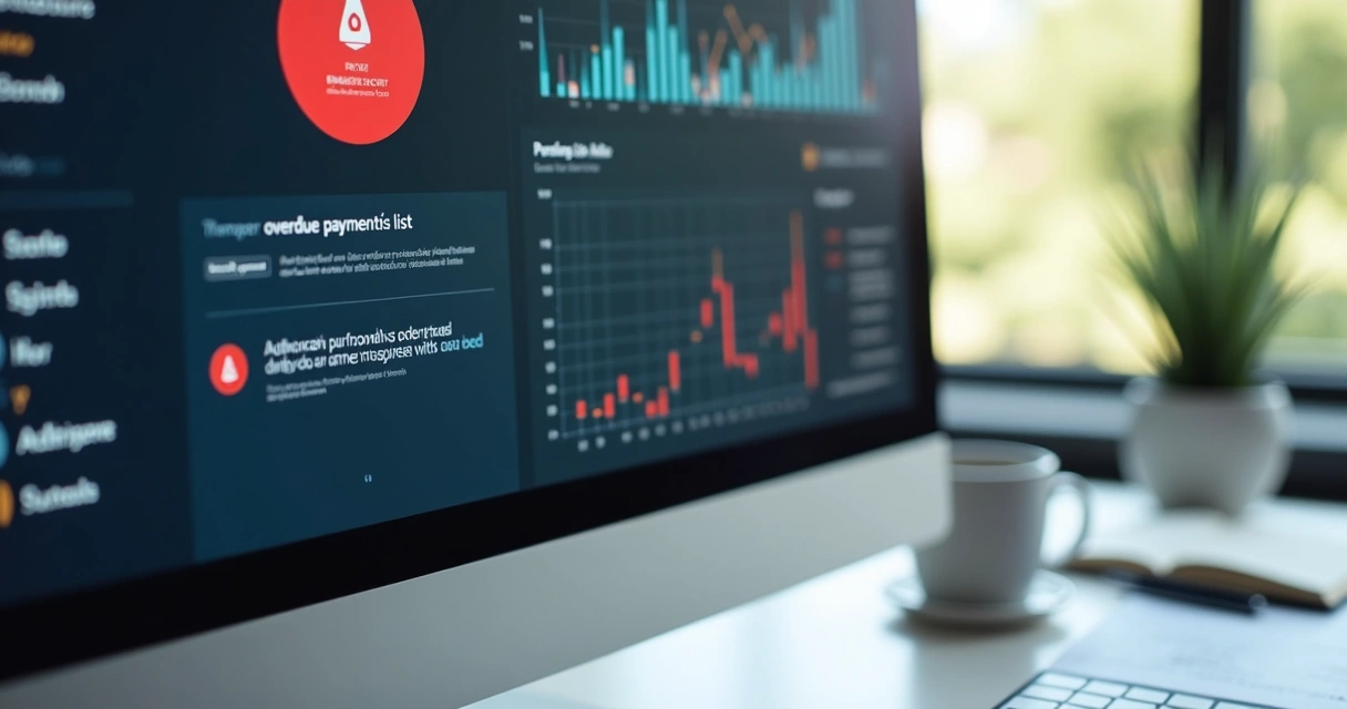 Alerta de erro em dashboard financeiro digital 