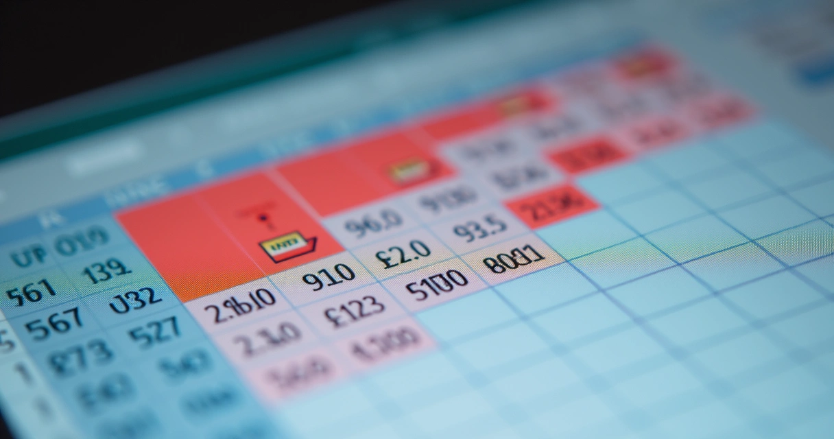 Células de Excel com alerta visual de estoque baixo 