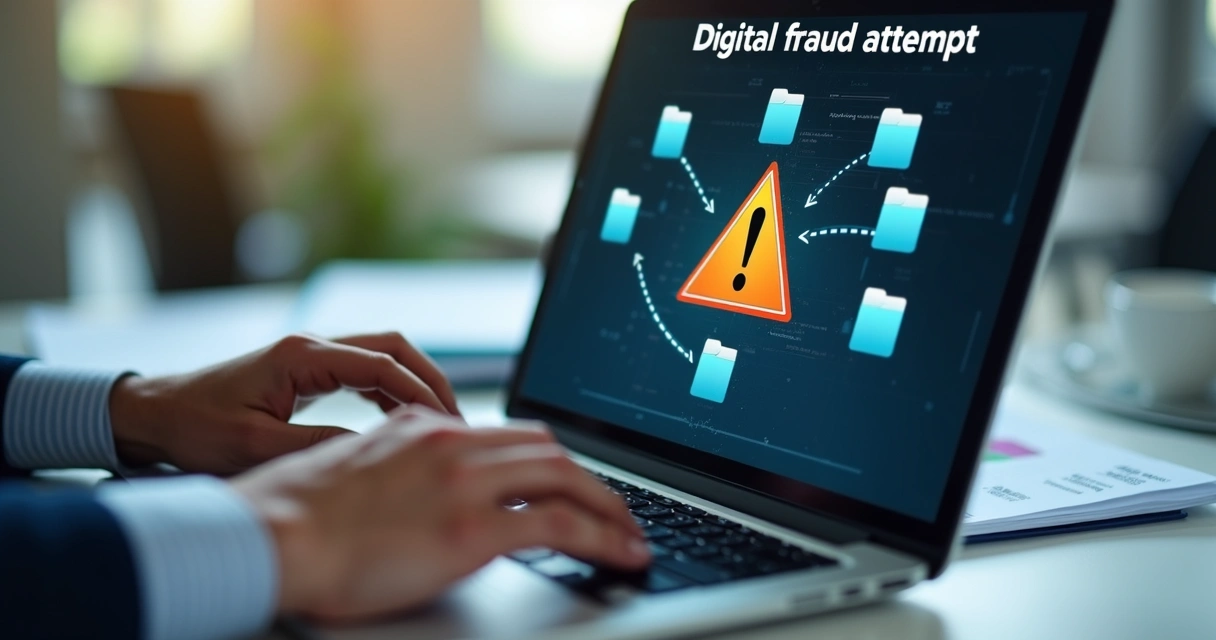 Alerta na tela do notebook 