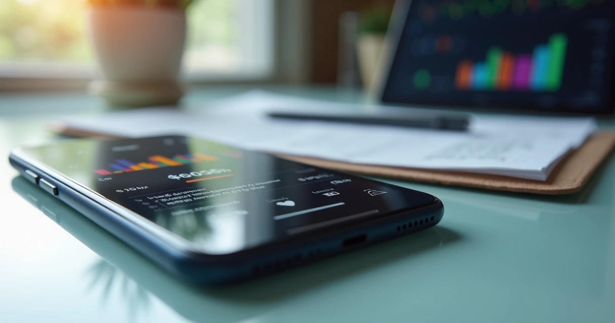 Notificação de alerta de gasto em app financeiro no celular 