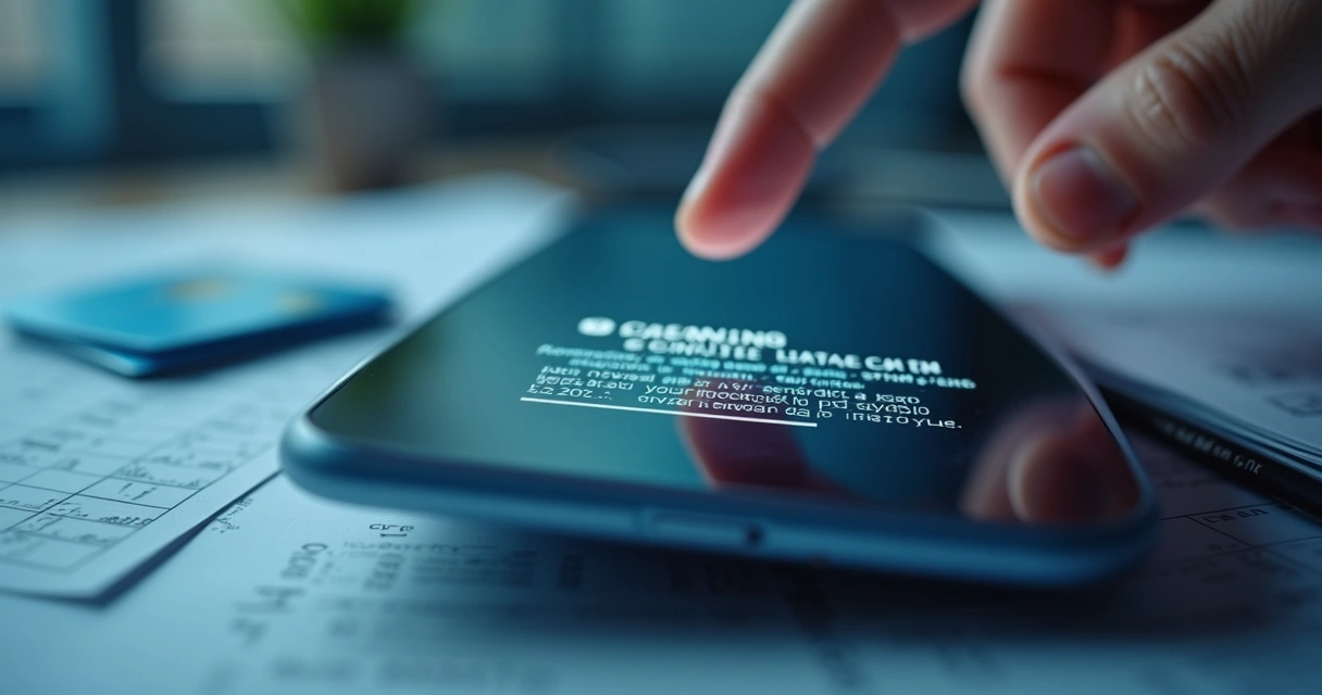 Celular mostrando mensagem de alerta sobre golpe digital 