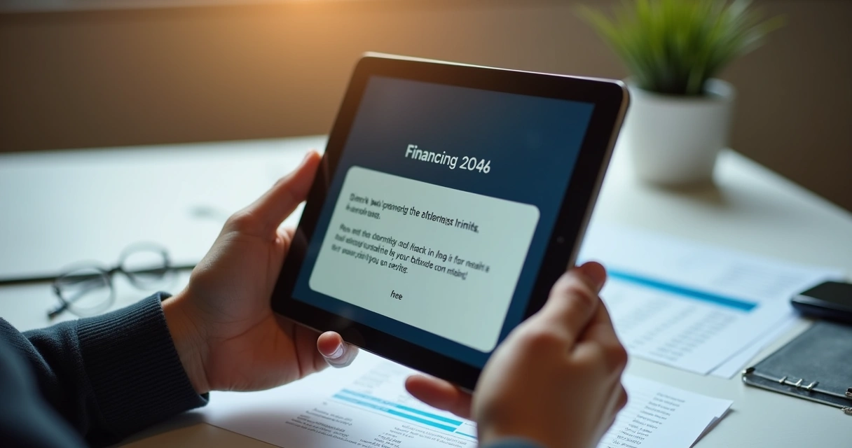 Pessoa olhando para uma notificação de alerta de limite fiscal no tablet