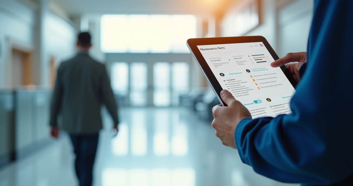 Notificação de manutenção preventiva em sistema digital de gestão pós-obra 