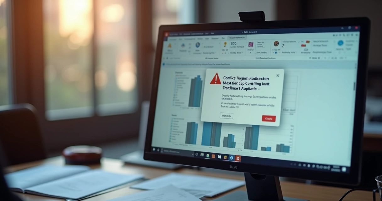 Tela com alerta de pedido conflitante no INPI. 