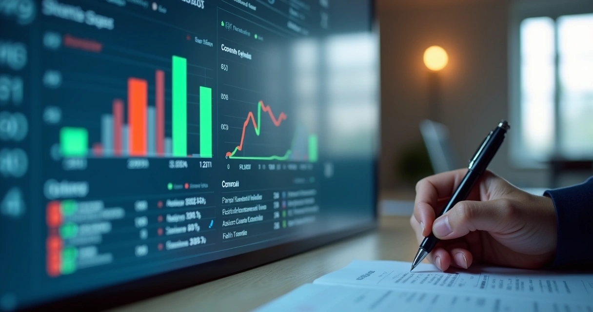 Painel visualizando alertas e projeções sobre metas de vendas 