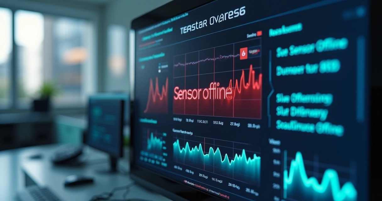 Alerta de sensor desconectado en panel digital
