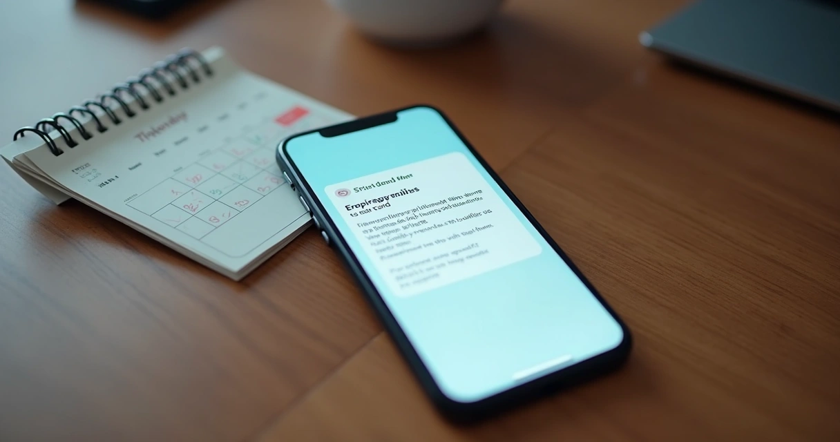 Notificação de alerta sobre milhas aéreas prestes a expirar 