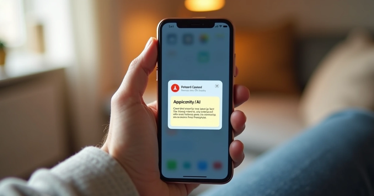 Celular mostra alerta de atividade suspeita no aplicativo financeiro