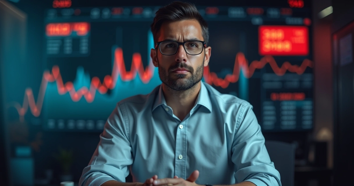 Alerta de fluxo financeiro negativo em painel digital de empresa 