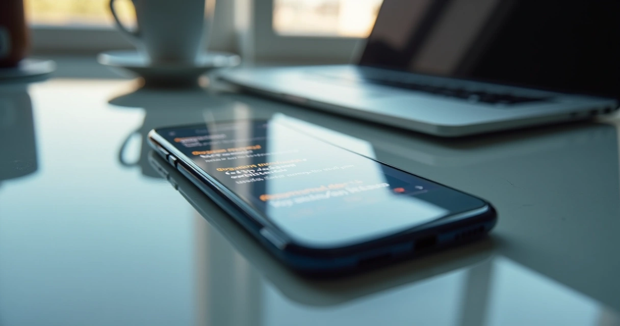 Notificações de alerta sobre métricas de anúncios em tela de smartphone 