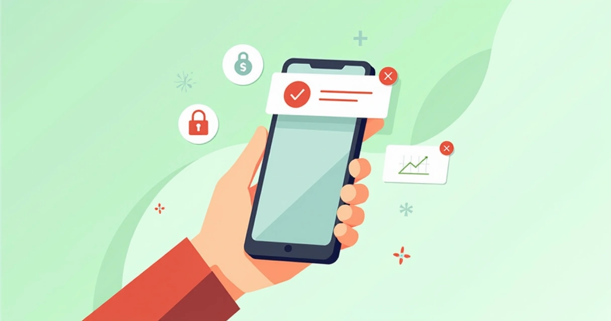 Alertas de movimentação financeira em tela de celular 