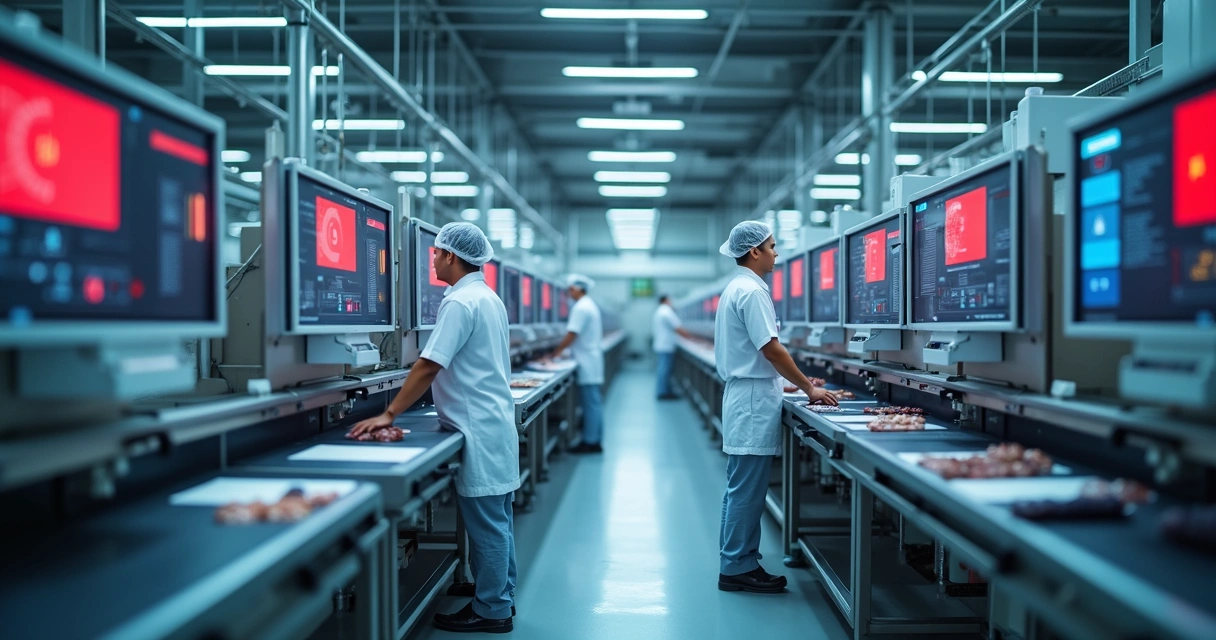 Alertas digitais de não conformidade em fábrica de alimentos 