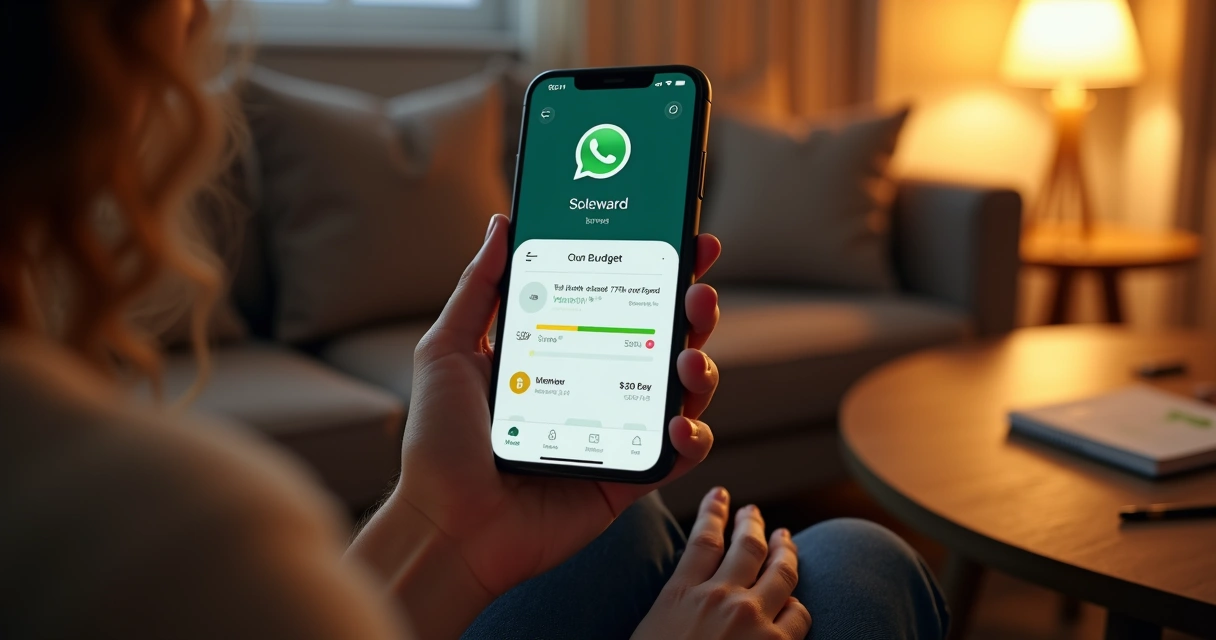 Alerta de orçamento no WhatsApp no telefone 