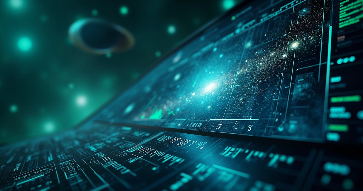 Algoritmo analisando dados espaciais do telescópio 