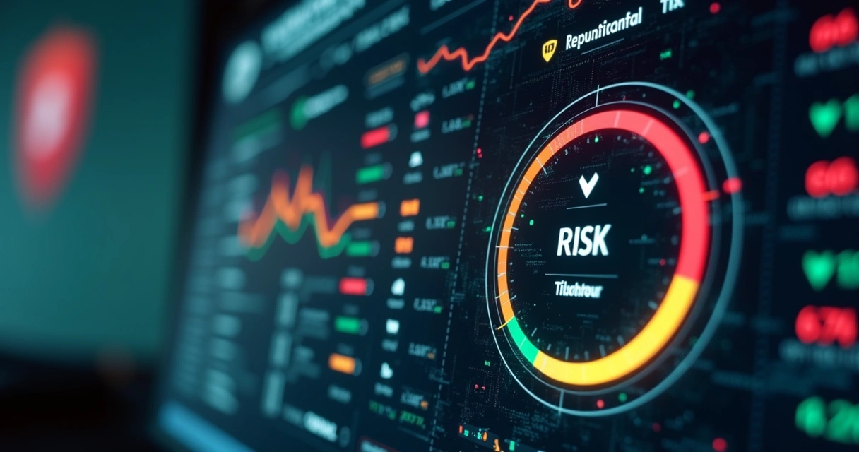 Visualização de algoritmo mostrando risco reputacional de influenciador 
